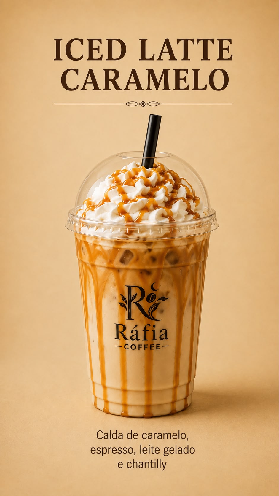 Iced latte caramelo